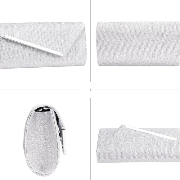 Glitter Evening Bag, Formal Envelope Clutch Purses for Women, Ladies Handbag for - Picture 4 of 7